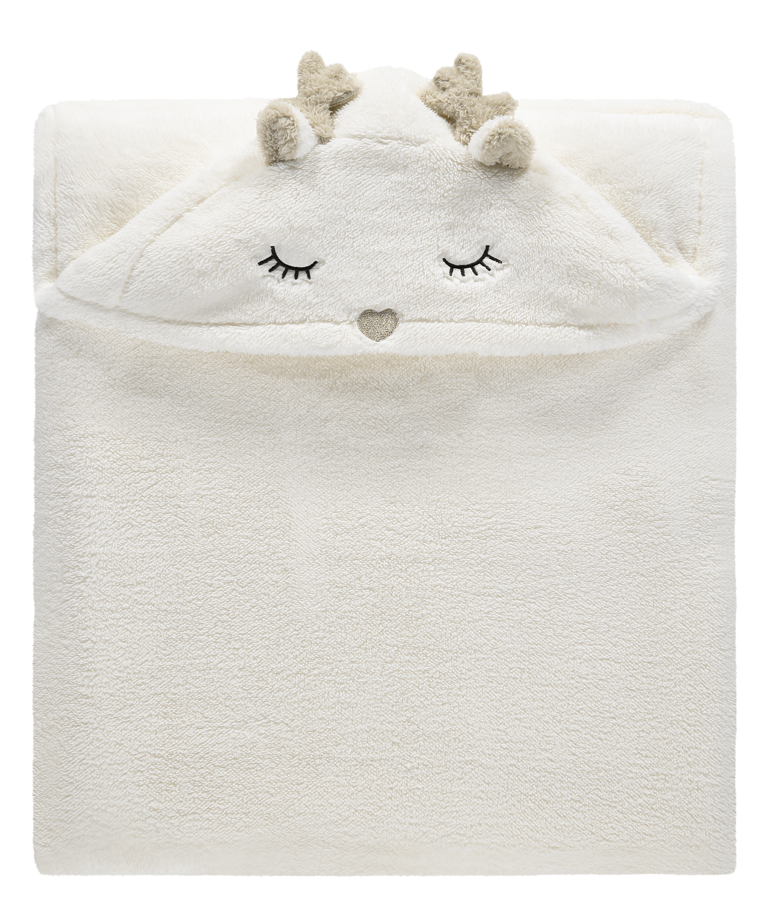 Reindeer cuddly blanket, Biały, main