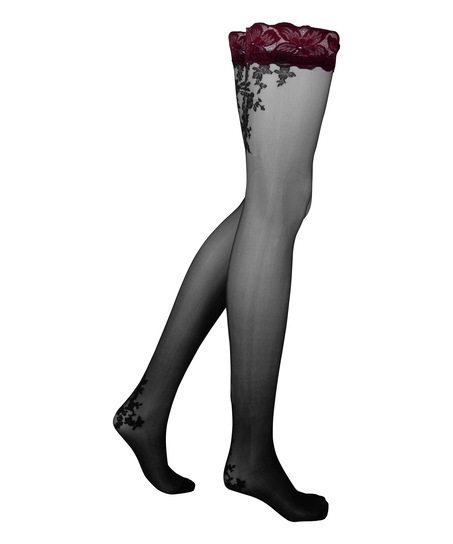 Pończochy samonośne 15 DEN, Fioletowy