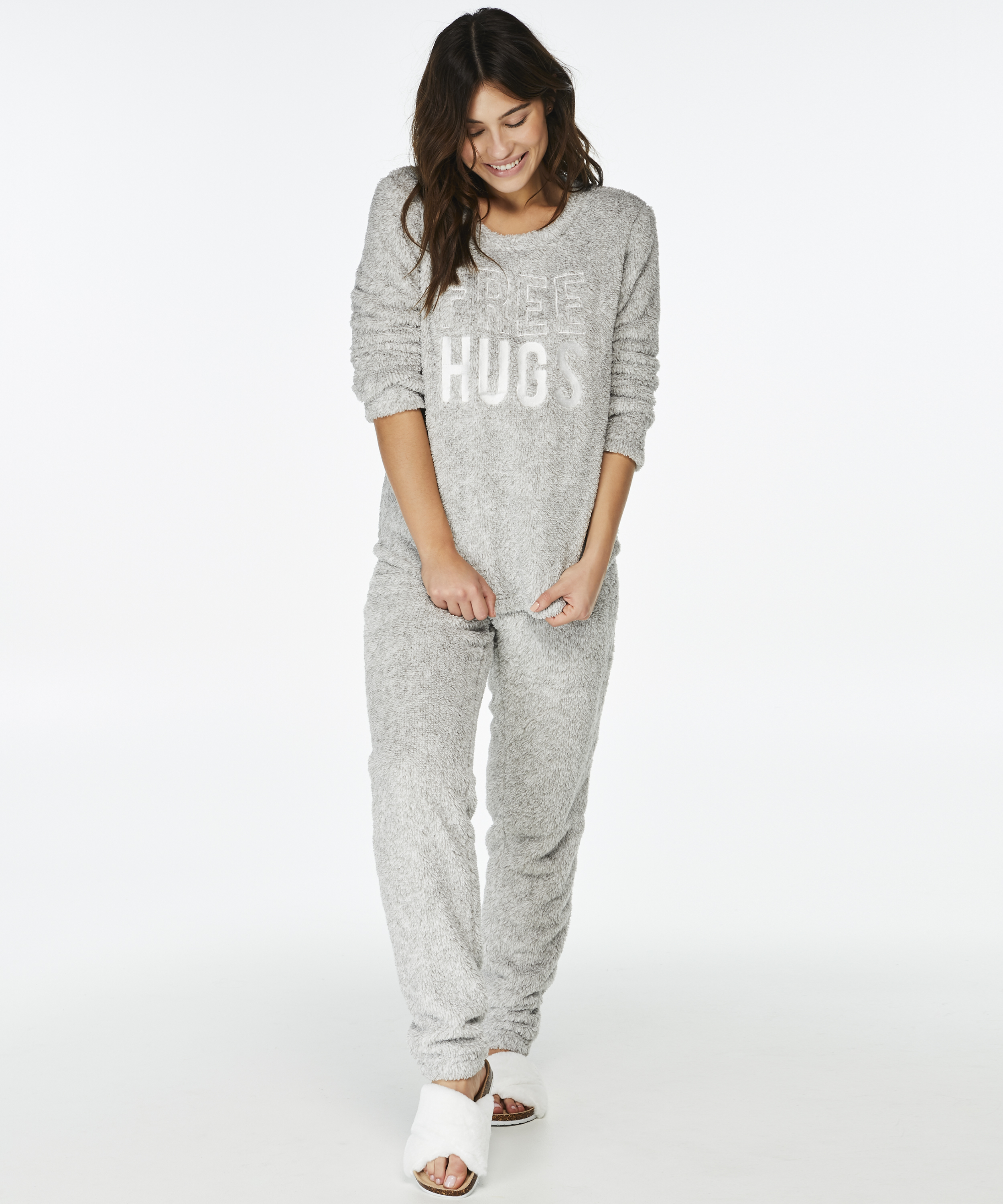 PJ Fleece Fairisle, Szary, main