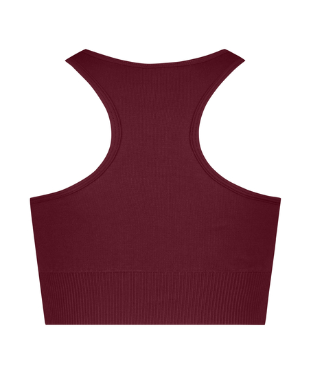 Biustonosz sportowy bezszwowy HKMX Zebra, Czerwony