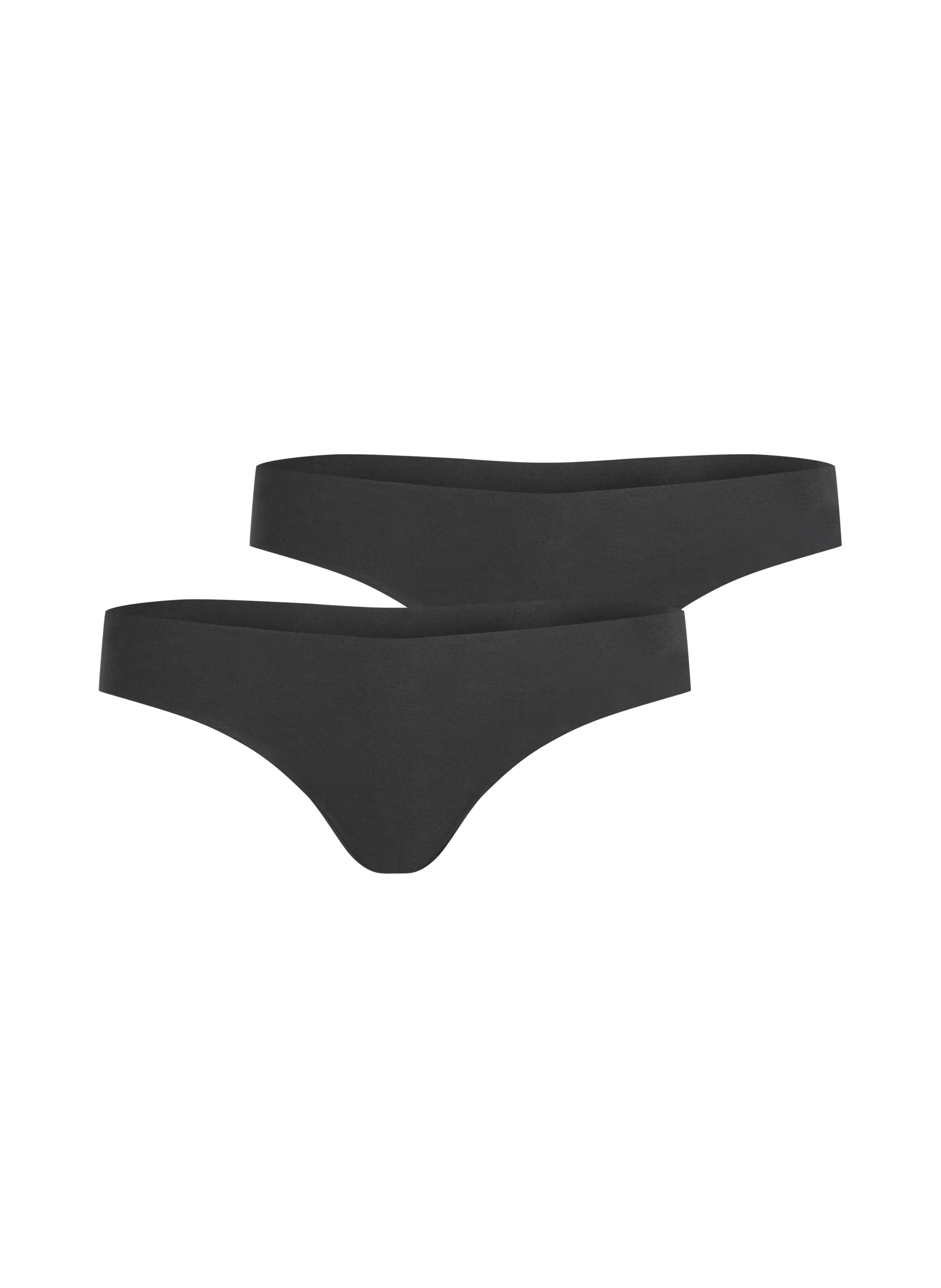 Niewidoczne pod ubraniem stringi 3-pak, Czarny, main