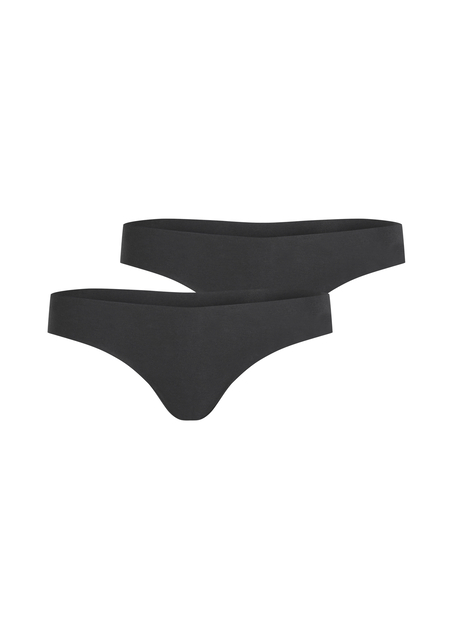 Niewidoczne pod ubraniem stringi 3-pak, Czarny