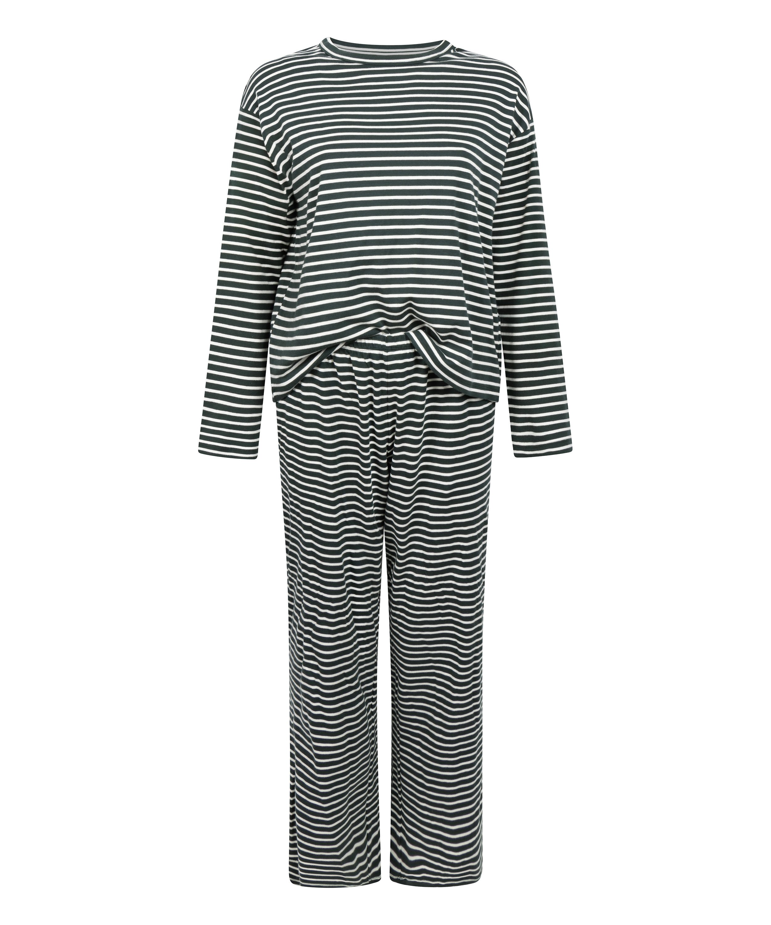 Zestaw piżamowy z bawełny dżersejowej, Zielony, main