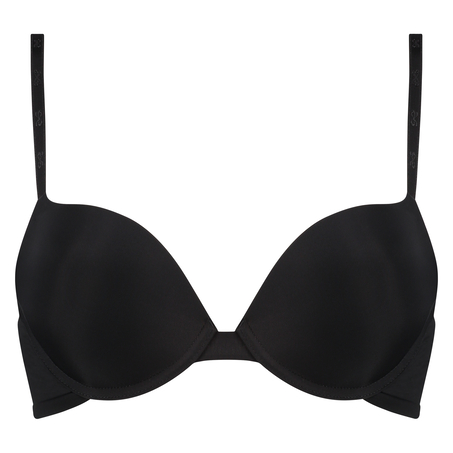 Padded underwired push-up bra, Czarny