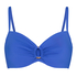 Nieusztywniona g&oacute;ra od bikini z fiszbinami Luxe, Niebieski