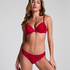 Brazyliany Invisible Lace Back, Czerwony