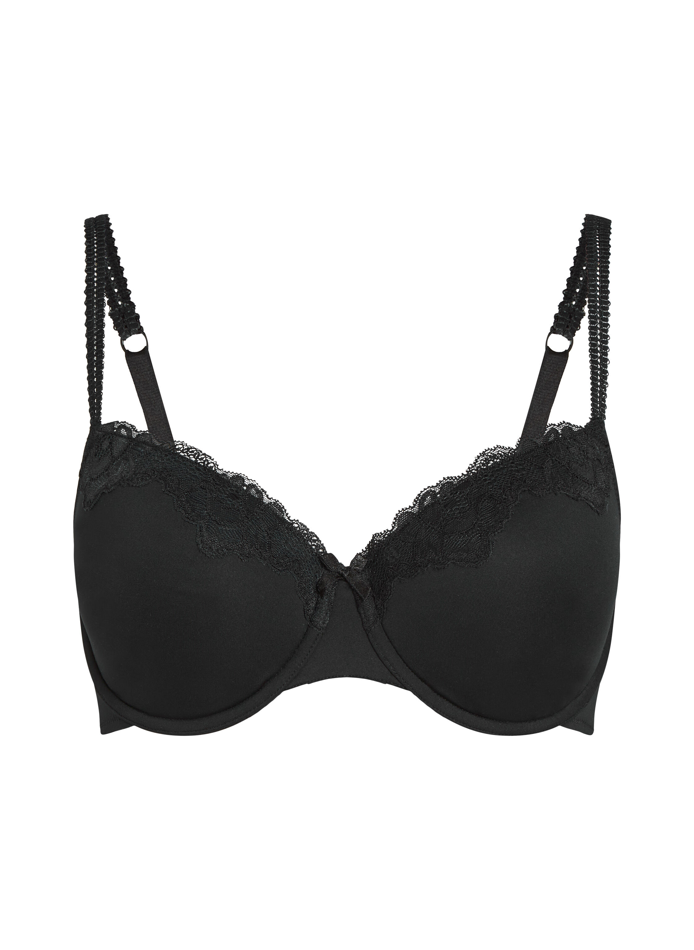 Biustonosz usztywniany z fiszbinami Secret Lace, Czarny