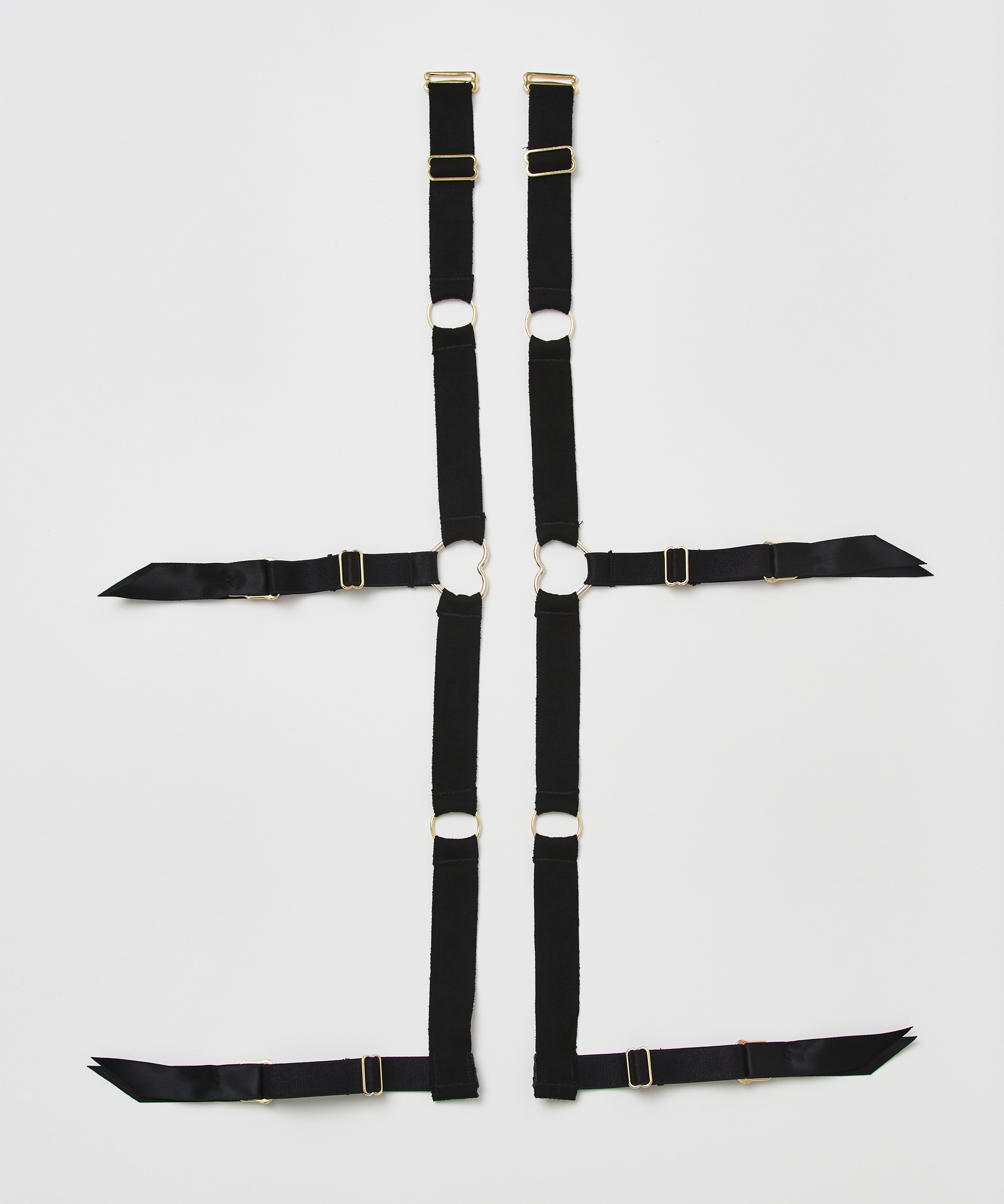 Private Suspender Cuffs, Czarny, main