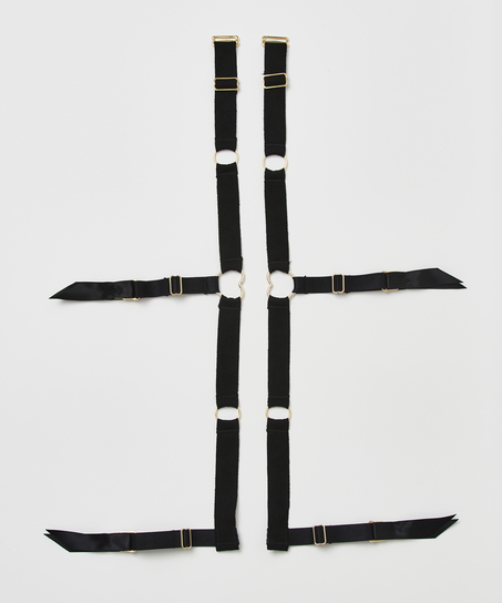 Private Suspender Cuffs, Czarny