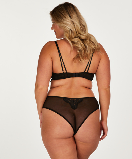 Usztywniony biustonosz z fiszbinami Blaise, Czarny