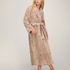 Szlafrok Jacqueared Fleece, Beżowy