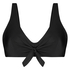 Nieusztywniona g&oacute;ra od bikini z klamrą Sunset Dreams, Czarny