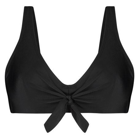 Nieusztywniona g&oacute;ra od bikini z klamrą Sunset Dreams, Czarny