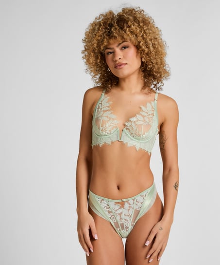 Malou Biustonosz Usztywniony Bez Wkładek - Koronkowa Bielizna, Zielony