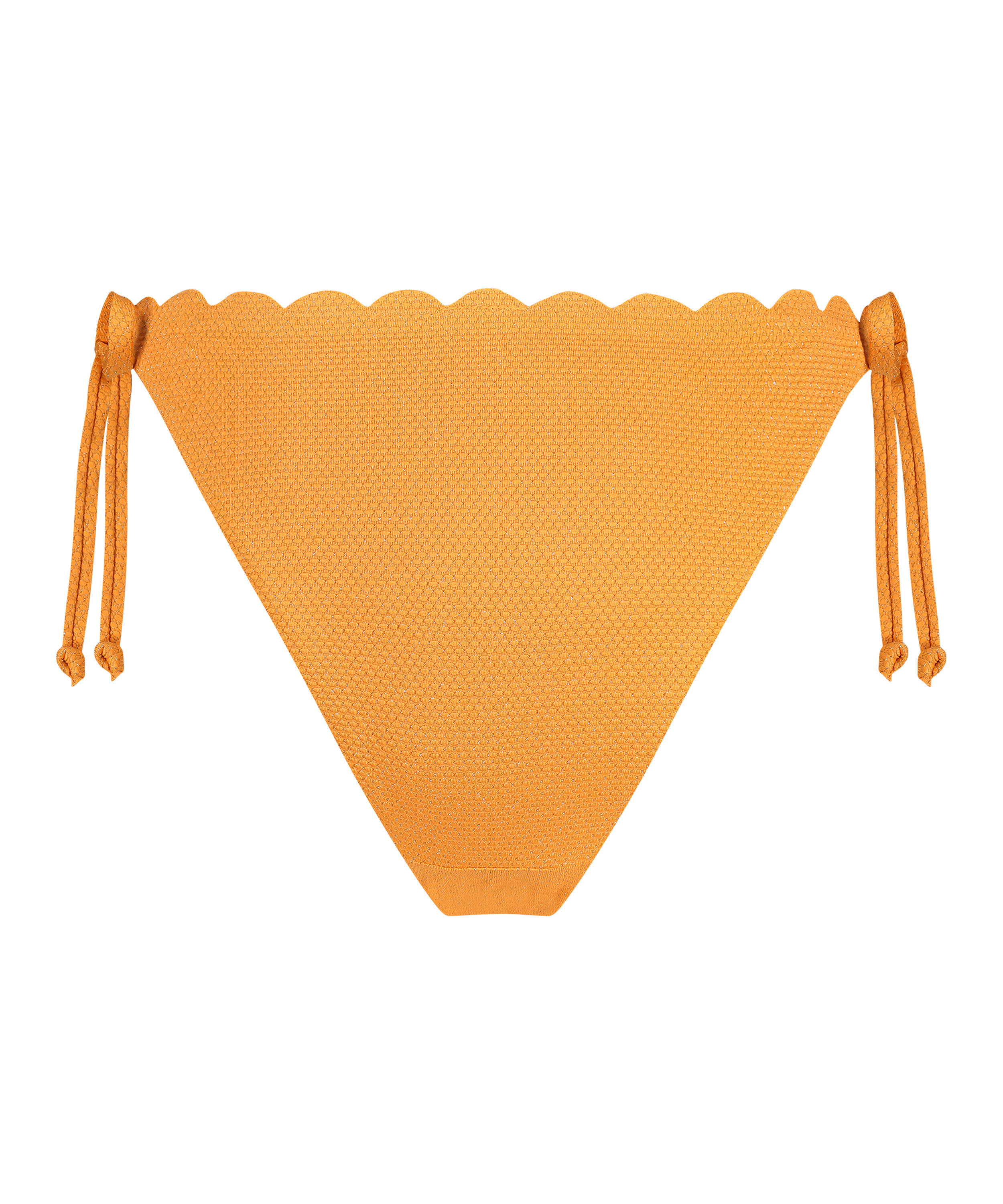 Majtki Bikini Cheeky Tanga Scallop Lurex, Pomarańczowy, main