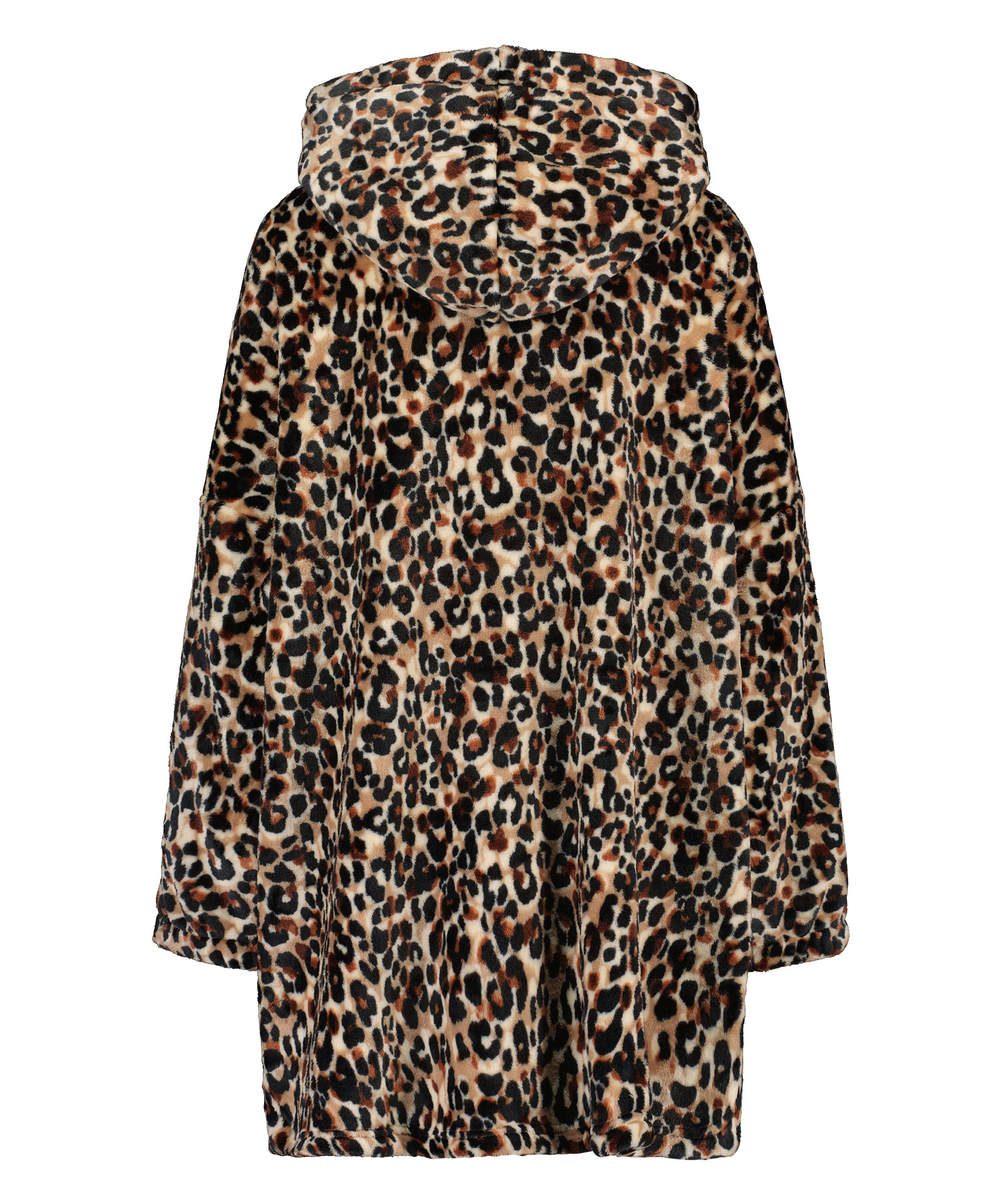 Flanelowa bluza z kapturem, Brązowy, main