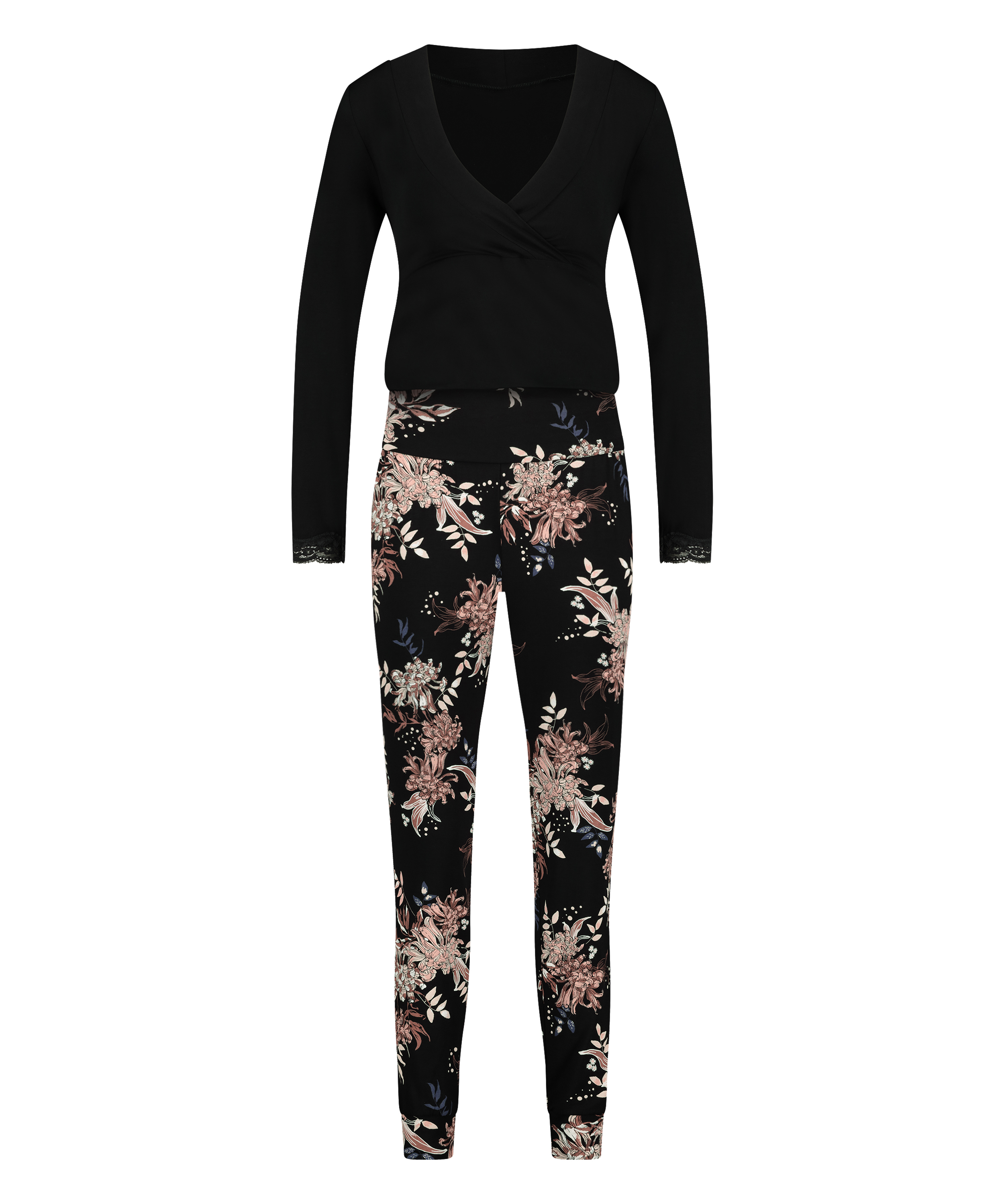 Piżama dla kobiet karmiących, Czarny, main