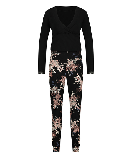 Piżama dla kobiet karmiących, Czarny