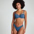 Usztywniany top bikini z fiszbinami Scallop, Niebieski