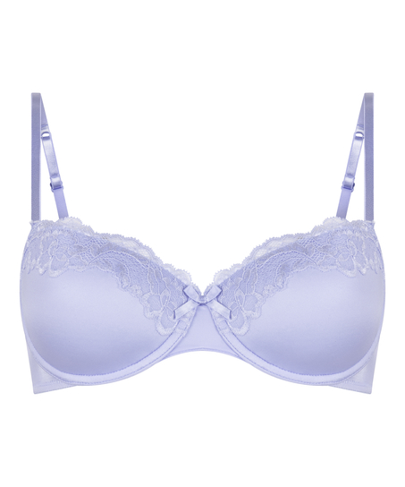 Biustonosz usztywniany z fiszbinami Lace & Shine, Fioletowy