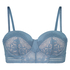Eden Padded Underwired Longline Strapless Bra, Niebieski