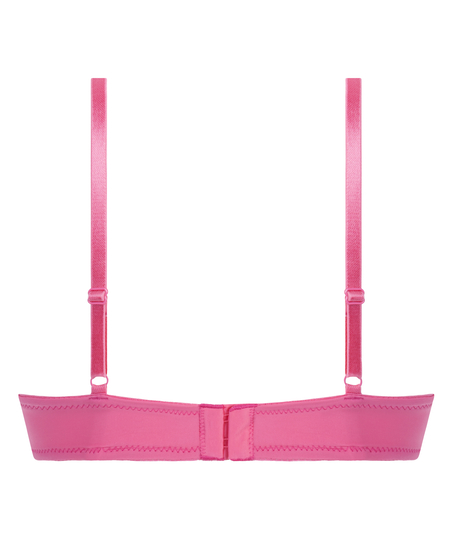 ﻿Biustonosz usztywniany z fiszbinami Plunge, Różowy