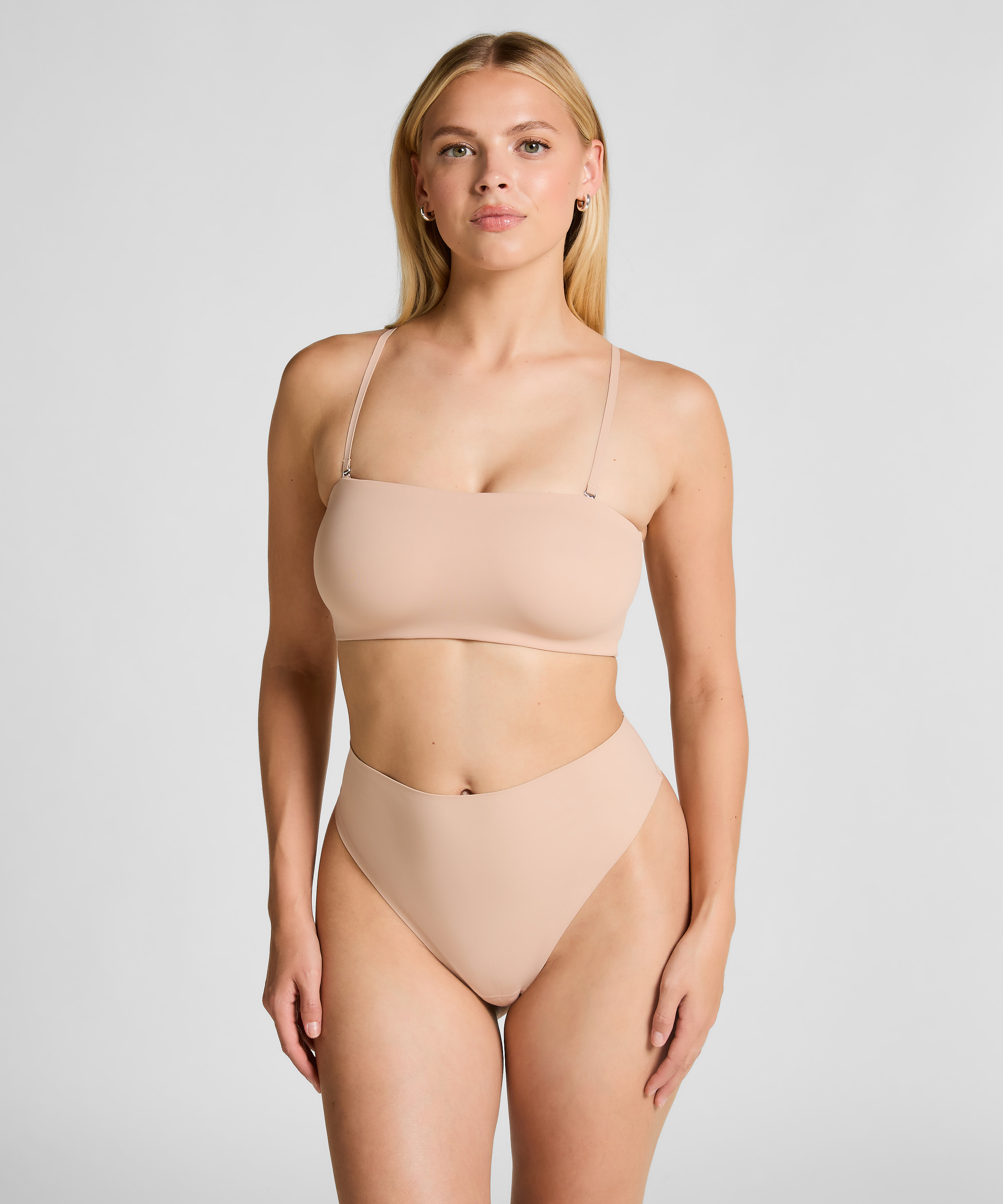 Bandeau Bralette Smooth, Beżowy, main