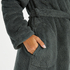 Fleece Bathrobe Short, Zielony