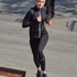 Legginsy HKMX Run Baby Run o normalnej talii, Czarny