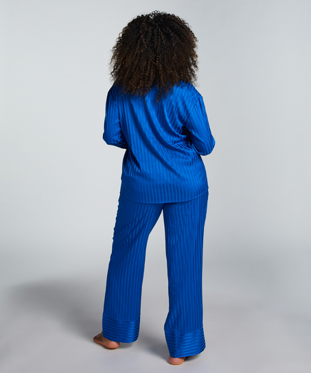 Spodnie z satyny, Niebieski