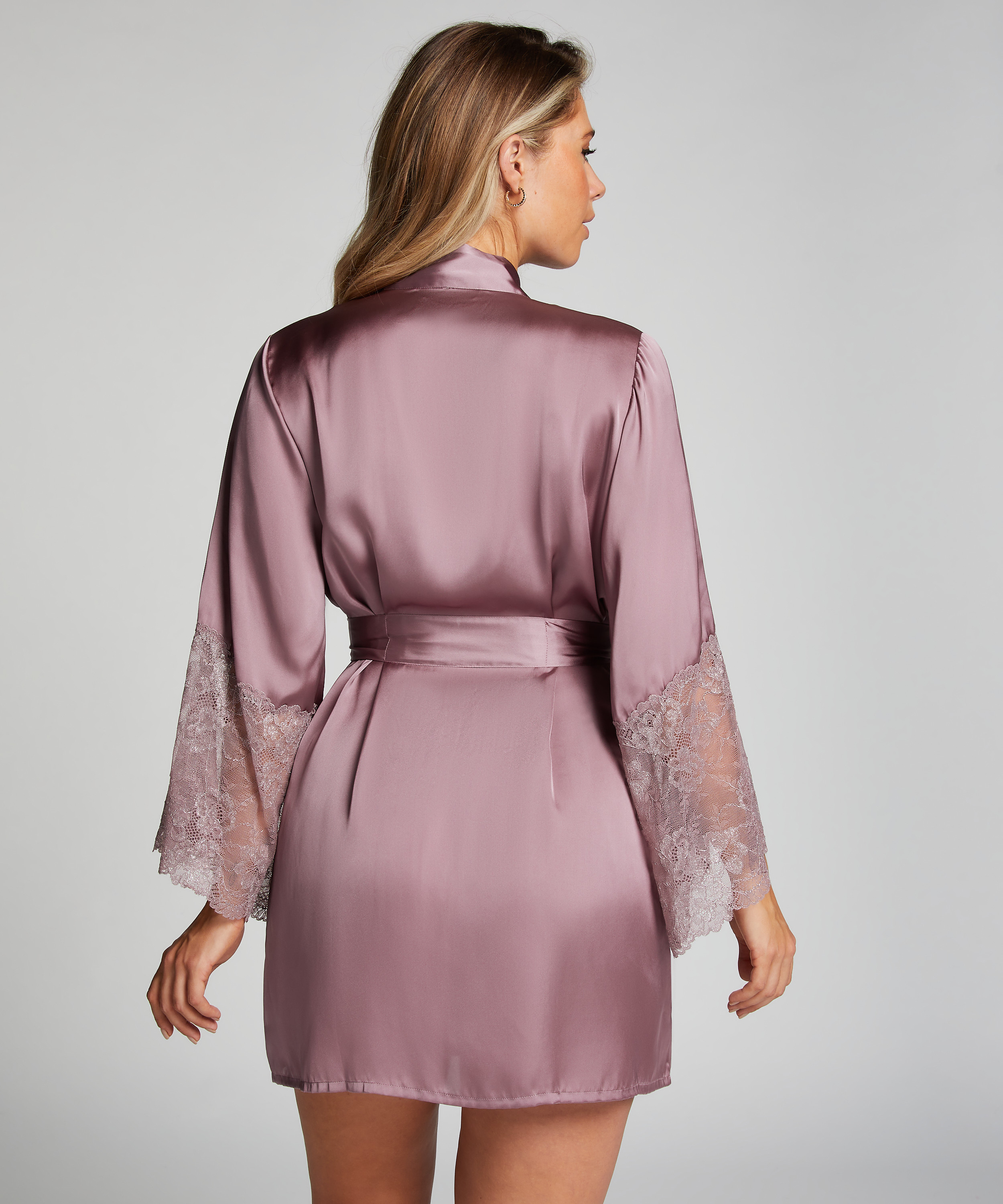 Satynowe kimono, Fioletowy, main