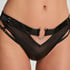 Majtki brazylijskie z wysokim wycięciem Zelda, Czarny