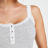 Singlet top cami rib lace, Szary