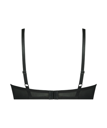 Nieusztywniany biustonosz z fiszbinami Mavis, Czarny