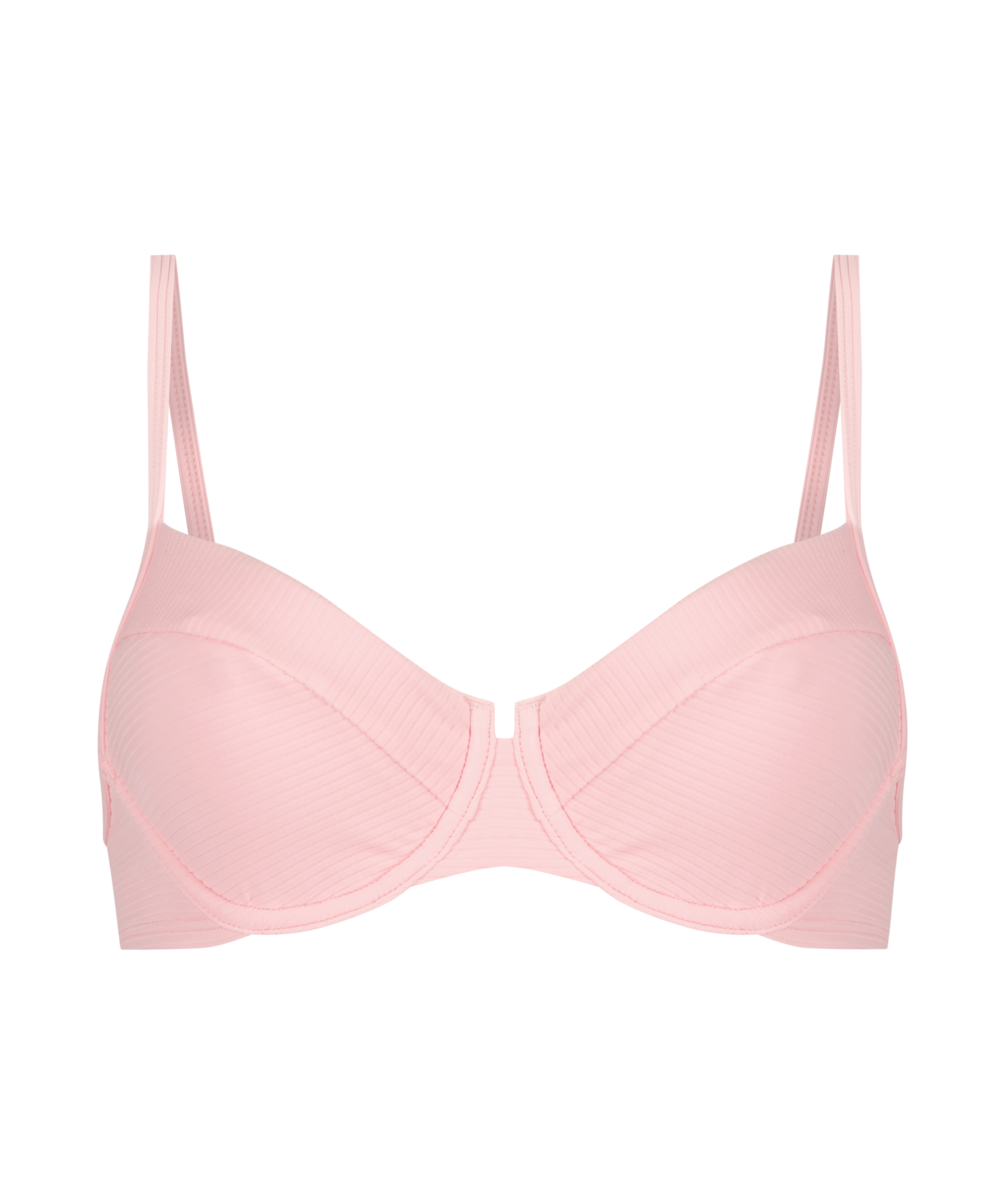 Nieusztywniona góra od bikini z fiszbinami Texture, Czarny, main