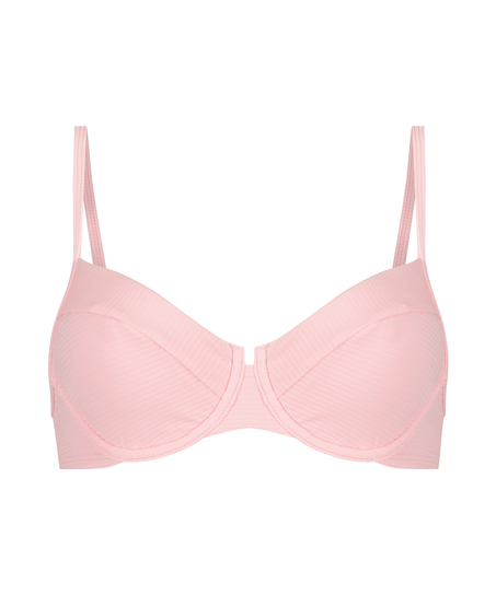 Nieusztywniona góra od bikini z fiszbinami Texture, Czarny