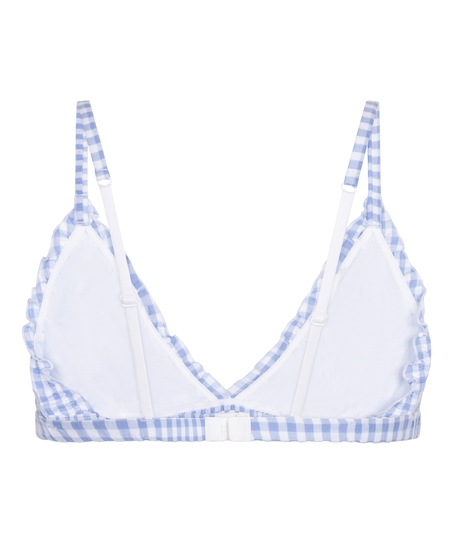 Mia Bralette - Tr&oacute;jkątny Biustonosz z Falbankami, Fioletowy