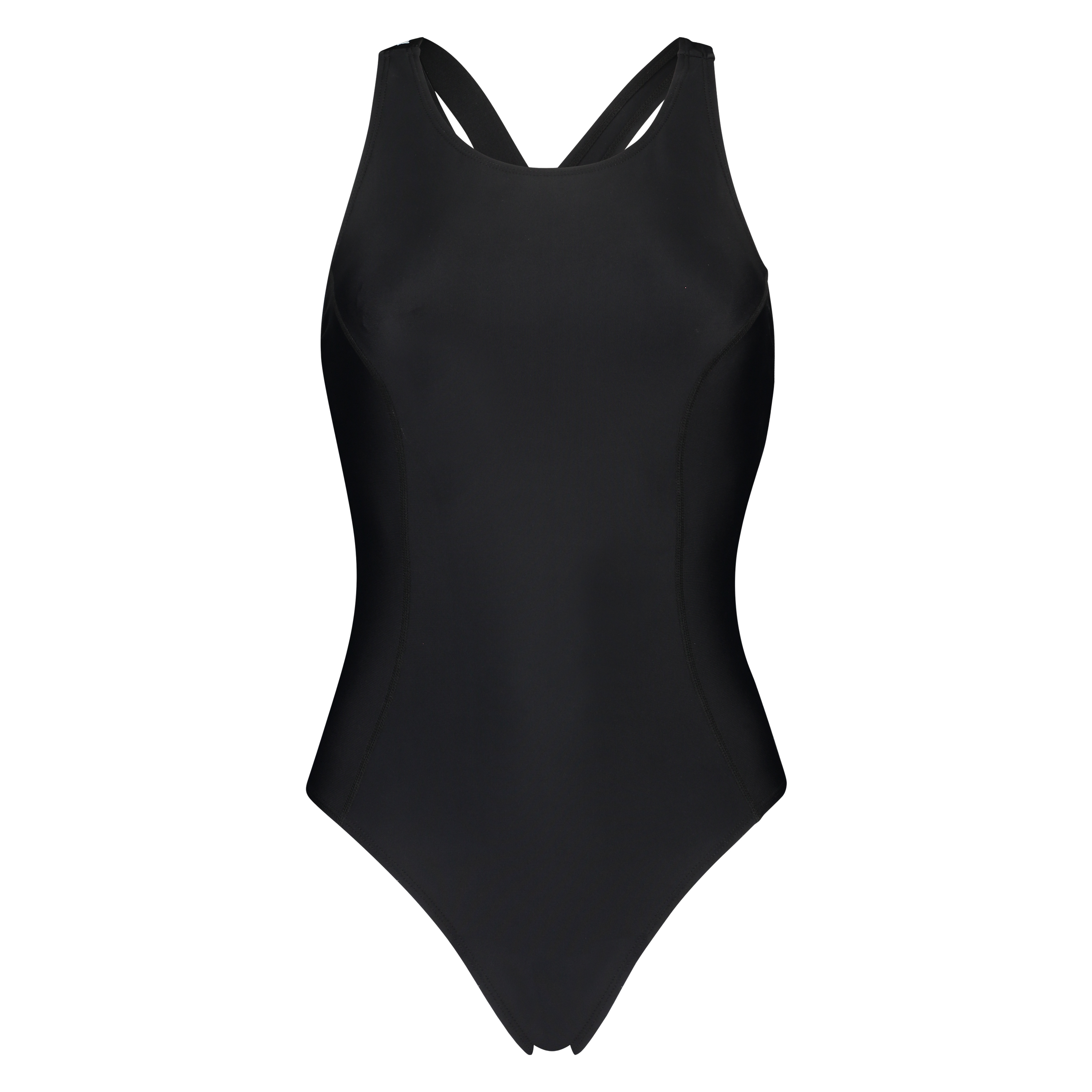 HKMX High Neck Swimsuit, Czarny, main