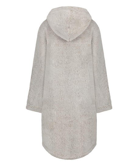 Flanelowa bluza z kapturem, Szary