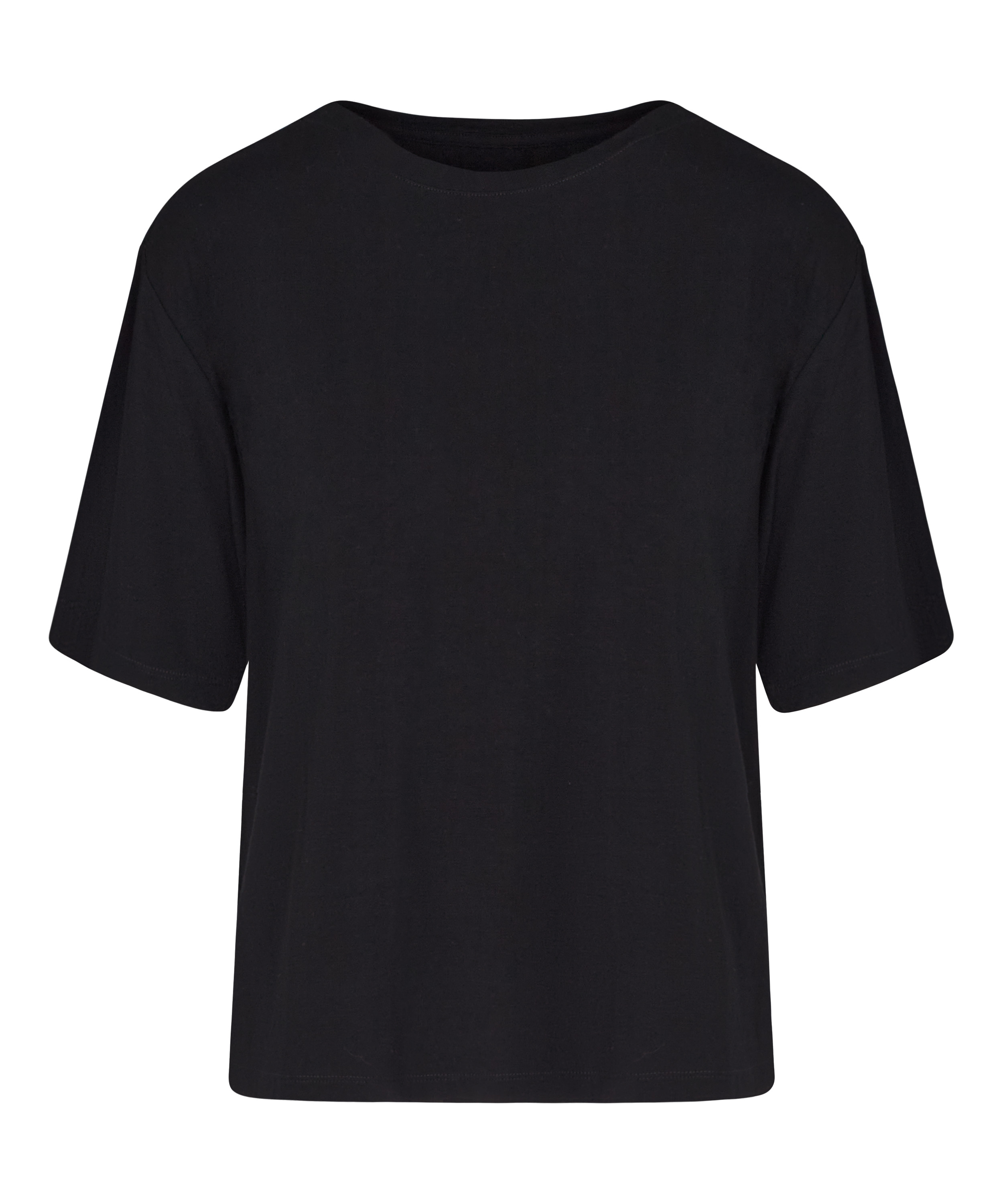 Top Piżamowy Jersey Kr&oacute;tki Rękaw, Czarny, main