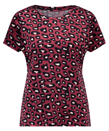 Welurowy top, Czerwony