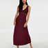Long slip dress Modal lace, Czerwony