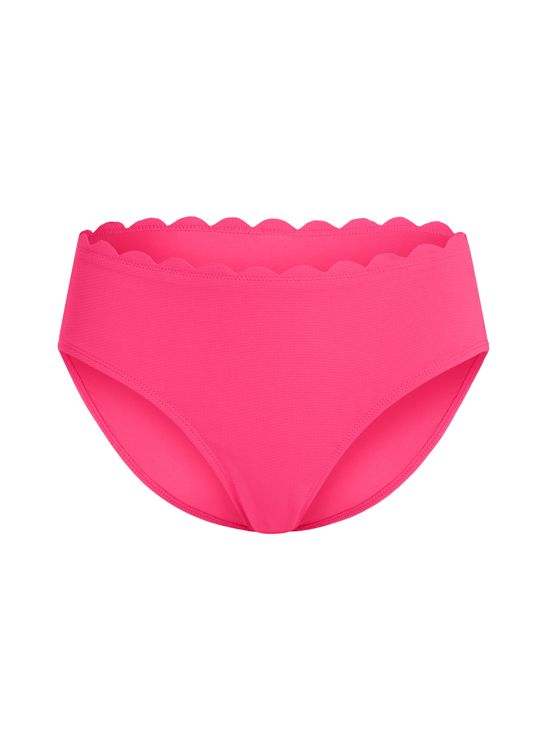 Figi bikini ze średnim stanem Scallop, R&oacute;żowy
