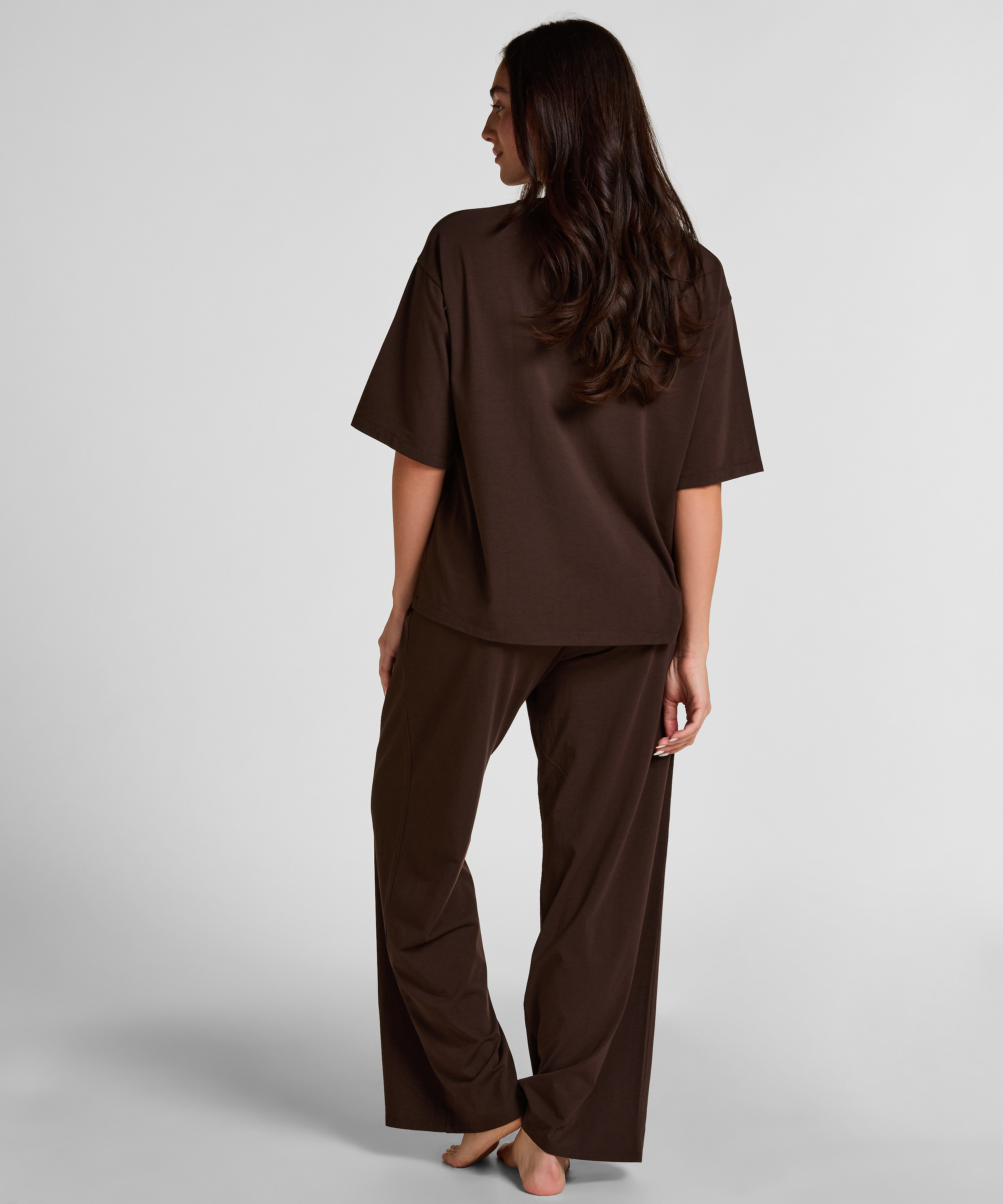 Pyjama Top Loose, Brązowy, main