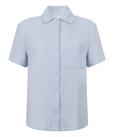 Muślinowa narzutka, Niebieski