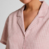 Koszulka od Piżamy w Paski z Bawełny, R&oacute;żowy