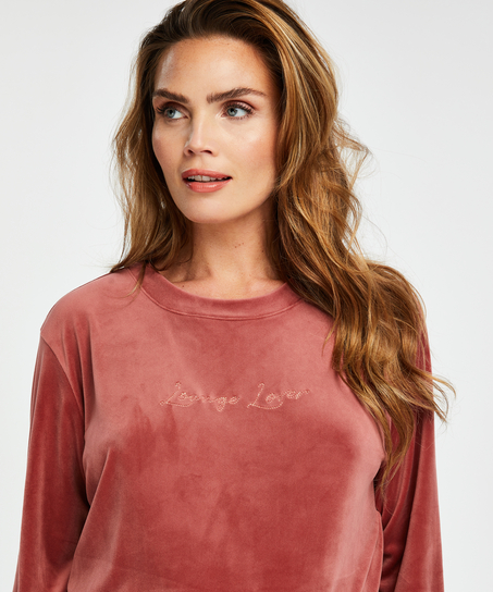 Velvet Maternity Top, Różowy