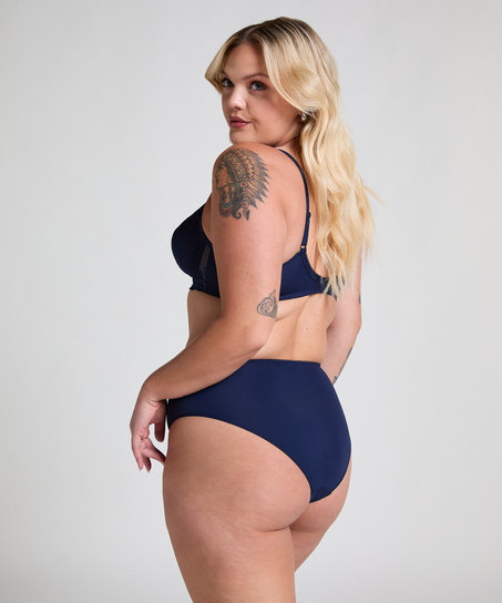 Biustonosz nieusztywniany z fiszbinami Diva, Niebieski