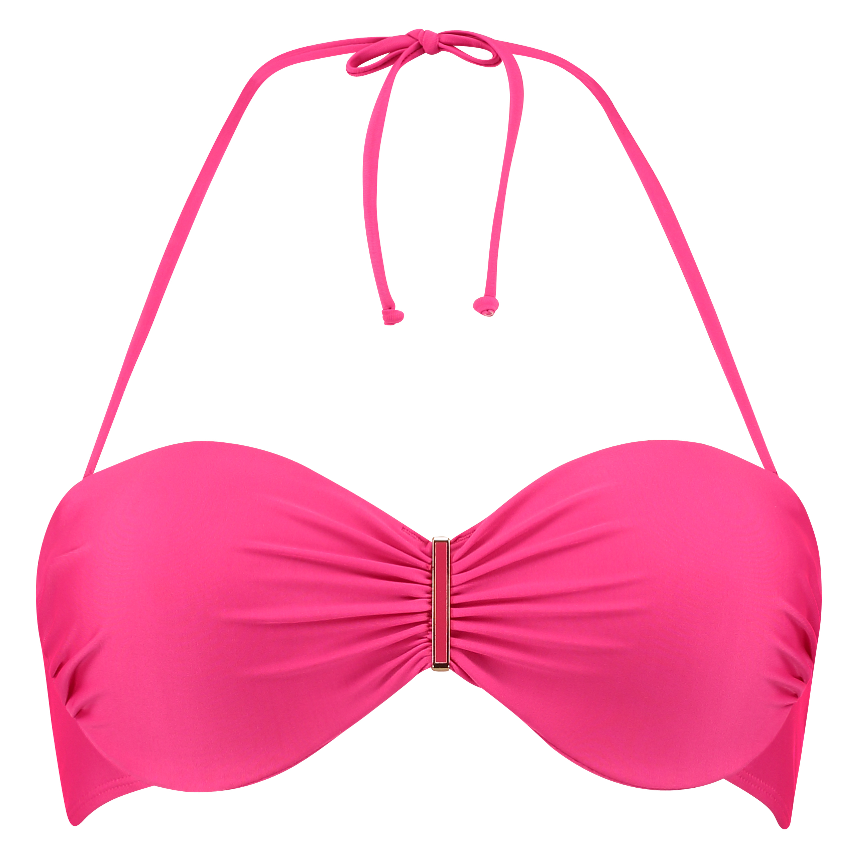 Bandeau bikini top Flamenco, R&oacute;żowy, main