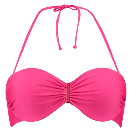 Bandeau bikini top Flamenco, R&oacute;żowy